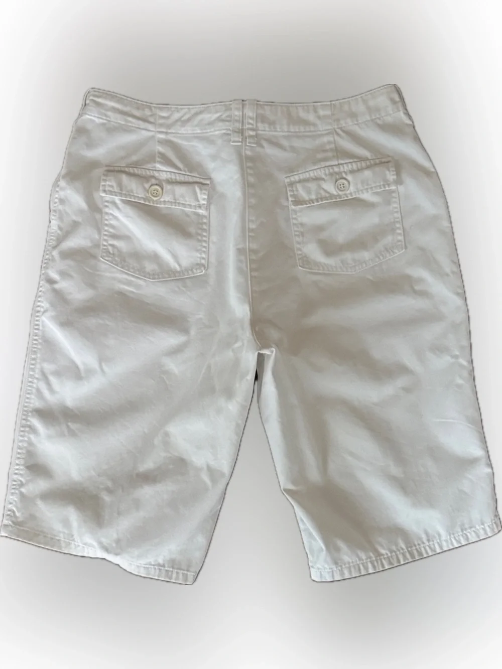 NEW YORK & COMPANY 100% COTTON JEAN SHORTS POCKETS CARGO UTILITY JORTS 12 WHITE